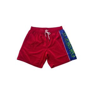 Iceberg Swim Trunks Side Stripe Men Red Swimwear